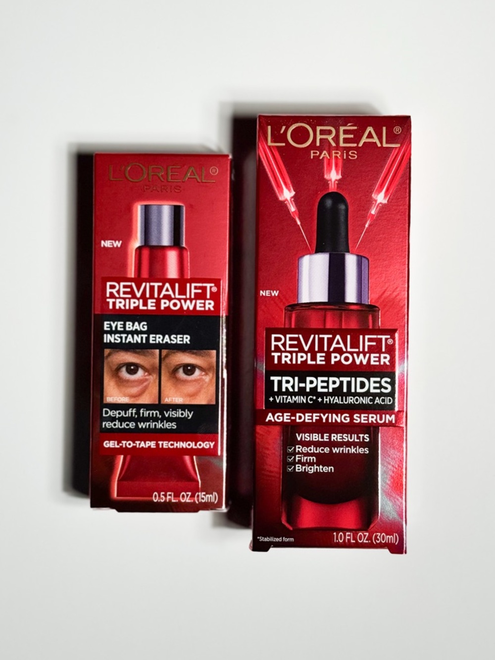 L'Oreal Revitalift Duo Triple Power Age-Defying Serum & Eye Bag Instant Eraser